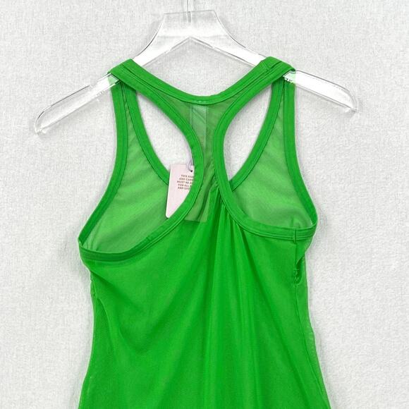 SAVAGE X FENTY Nothin But Net Mini Slip Womens Medium Green Mesh Racerback New - Picture 8 of 16